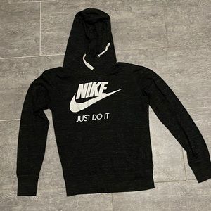 Womens Black Nike long sleeve with hood